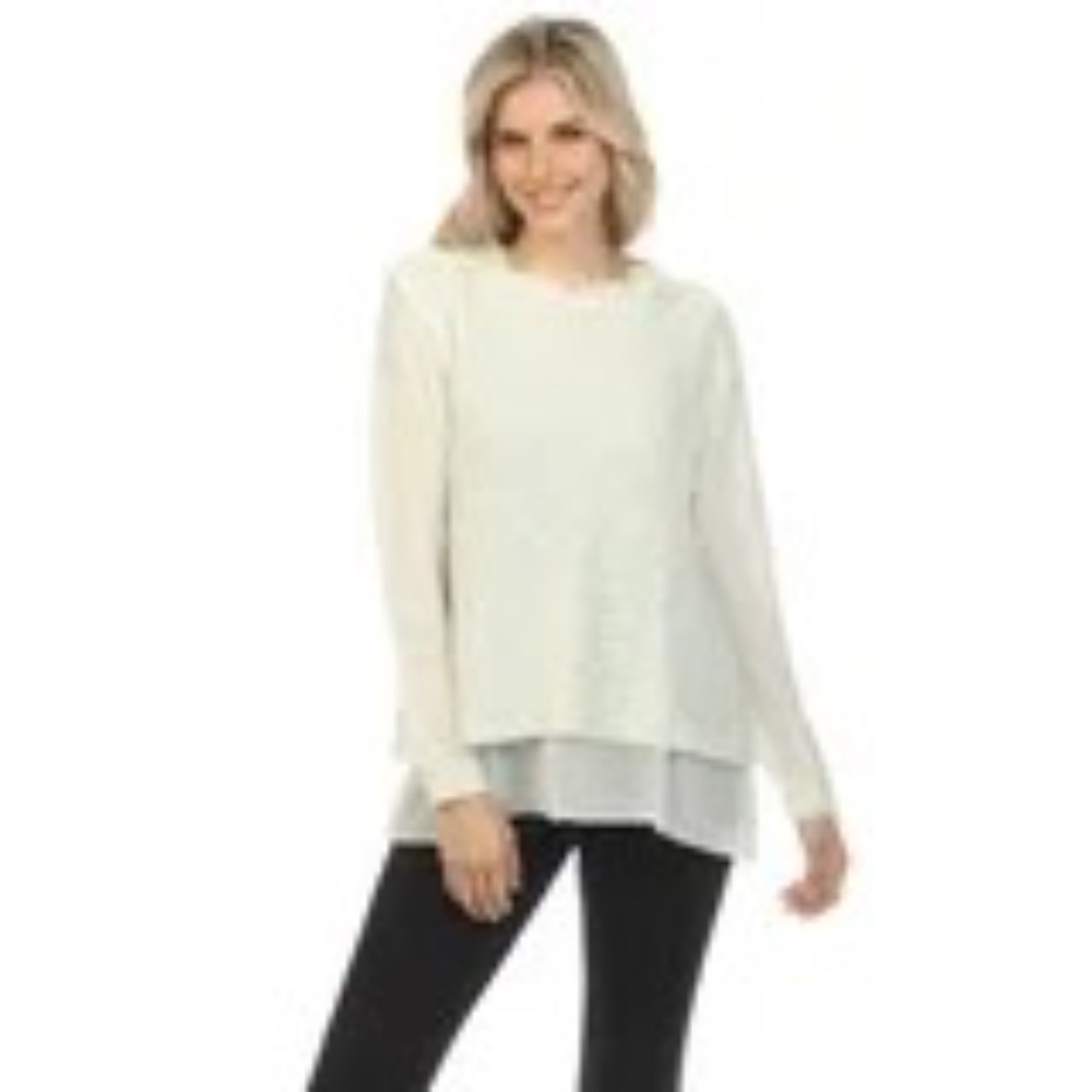 Simply Couture Solid Keyhole Bowtie Back Knitted Shimmering Sequin Sweater